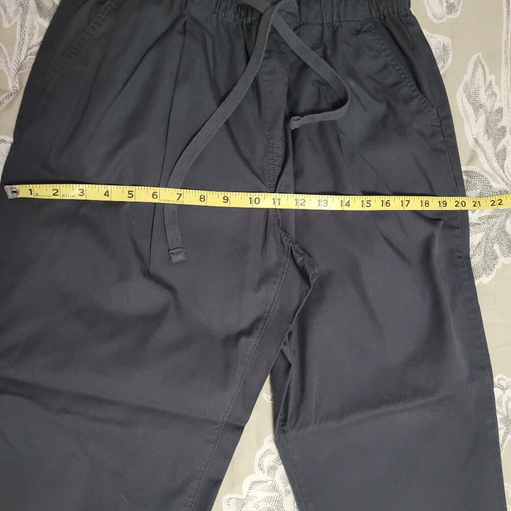 LOFT Navy Drawstring Cropped Pants - Picture 7 of 9